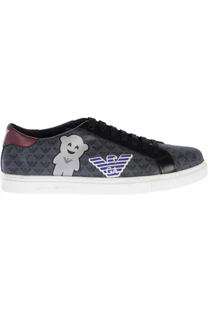 Emporio Armani Sko, Herre, Grå, 43 1/2 EU, Polyester, Polyester Sneakers