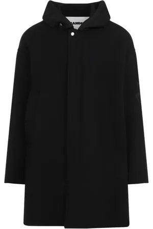 Jil Sander Frakke, Herre, Sort, L, Uld, Sort uldfrakke Aw24
