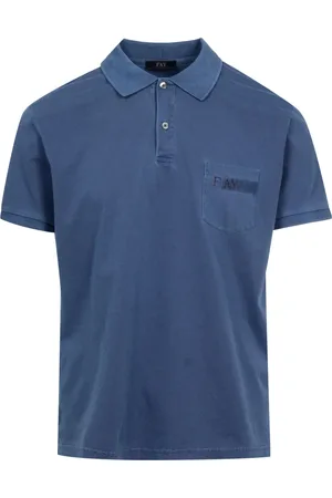 FAY Top, Herre, Blå, 2XL, Polo Shirt