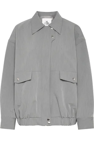 Karen by Simonsen Jakke, Dame, Grøn, M, Uld, Oversized Jakke med Trykknapper