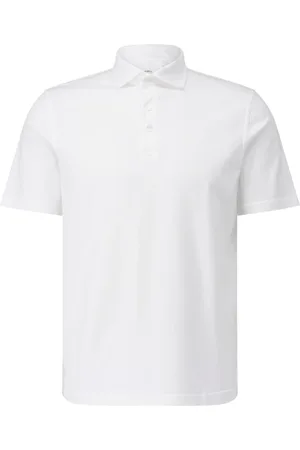 FEDELI Top, Herre, Hvid, XL, Bomuld, Jersey Polo Shirt Klassisk Stil