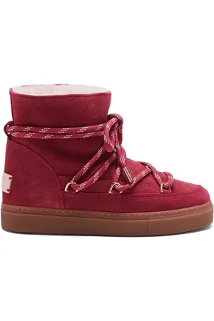 Coccinelle Sko, Dame, Rød, 37 EU, Uld, Røde Vinterstøvler i Ruskind med Shearling