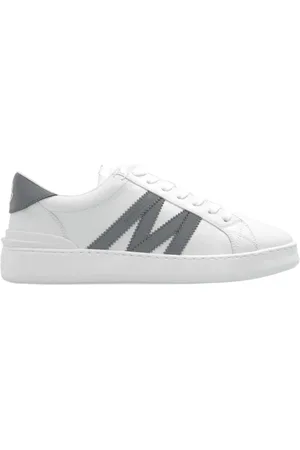 Moncler Sko, Dame, Hvid, 36 1/2 EU, Læder, Monaco Sneakers