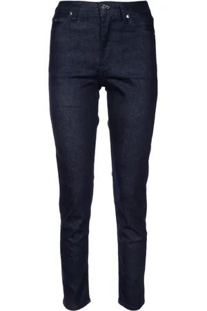 Calvin Klein Bukser, Dame, Blå, W25, Uld, Stilfulde Bukser
