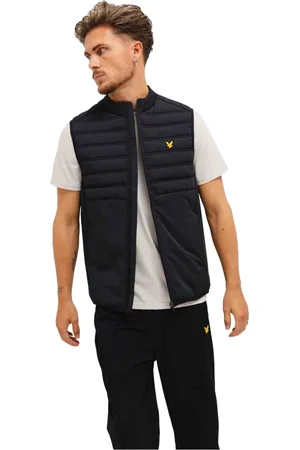 Lyle & Scott Jakke, Herre, Sort, S, Uld, Hybrid Double Baffle Bodywarmer