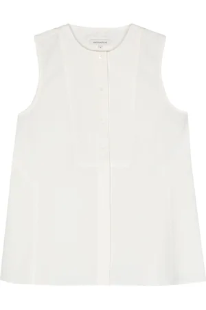 Maison Kitsuné Top, Dame, Hvid, S, Bomuld, Chic Bib Top