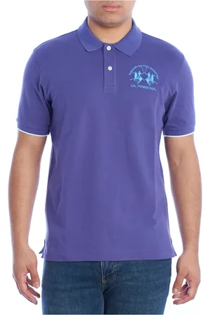 La Martina Top, Herre, Lilla, S, Bomuld, Klassisk Moderne Kortærmet Polo Shirt