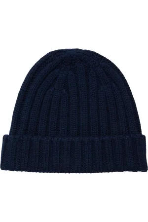 Brooks Brothers Tilbehør, Herre, Blå, ONE SIZE, Uld, Merino Uld Beanie