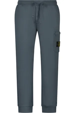Stone Island Bukser, Herre, Grå, 2XL, Bomuld, Logo Patch Jogging Bukser Grå