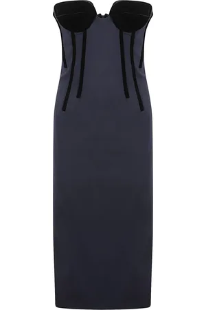 Sportmax Kjole, Dame, Blå, XS, Uld, Anemone12 Midi Kjole