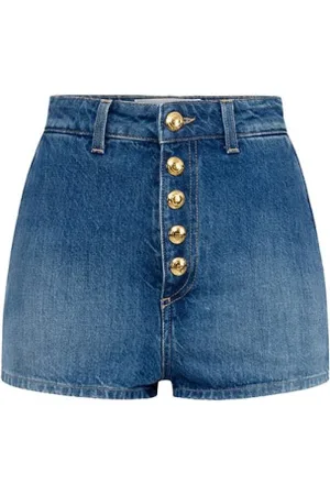 Elisabetta Franchi Shorts, Dame, Blå, W25, Bomuld, Elegante Sommer Shorts