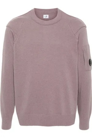 C.P. Company Strik, Herre, Lyserød, S, Uld, Lambswool Crewneck Sweater
