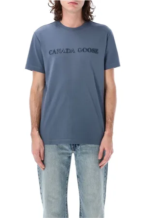 Canada Goose Top, Herre, Blå, XL, Bomuld, Emersen Crewneck T-Shirt