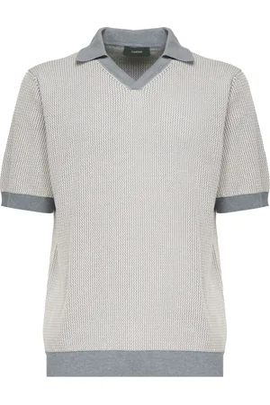 ZANONE Strik, Herre, Grå, L, Bomuld, Grå Bomuld T-shirts og Polos