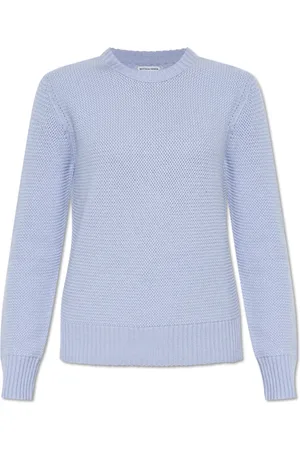 Bottega Veneta Strik, Dame, Blå, M, Cashmere, Cashmere Sweater