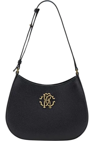 Roberto Cavalli Taske, Dame, Sort, ONE SIZE, Uld, Monogram Skuldertaske Sort Kvinde