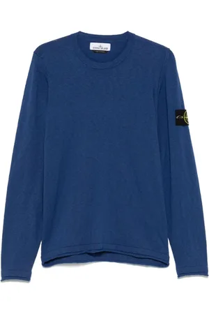 Stone Island Strik, Herre, Blå, XL, Blå Sweaters til Mænd