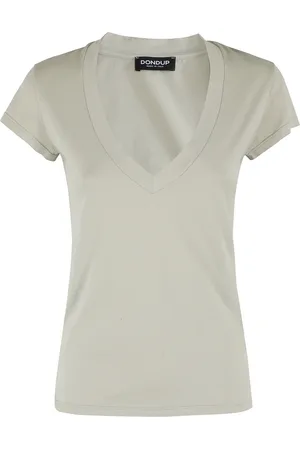 Dondup Top, Dame, Grøn, M, Bomuld, V-Neck Top
