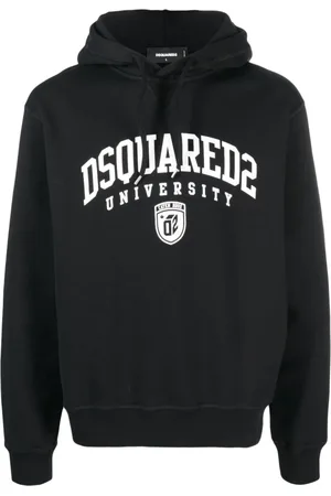 Dsquared2 Sweathshirts & Hoodies, Herre, Sort, L, Bomuld, Cool Fit Hættetrøje