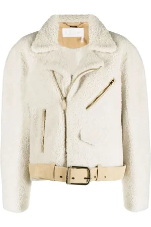 Chloé Jakke, Dame, , M, Læder, Faux Fur Jakke med Læderdetaljer