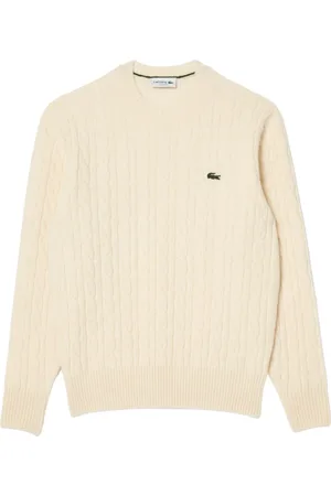 Lacoste Strik, Herre, , XL, Uld, Elegant vintertrøje med flettede detaljer