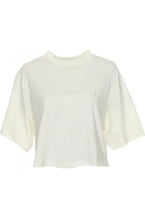 Closed Top, Dame, , M, Uld, Cropped T-shirt med ribkant i halsen