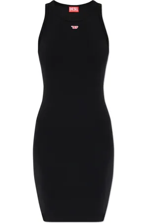 Diesel Kjole, Dame, Sort, S, Bomuld, Dress D-Tank-Long-D