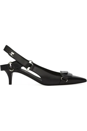 Courrèges Sko, Dame, Sort, 36 EU, Læder, Racer Pointed-Toe Slingback Pumps