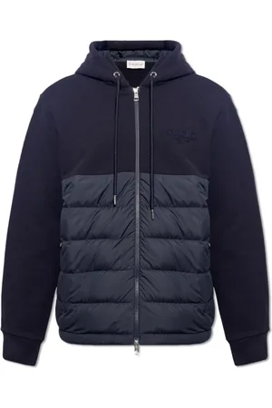 Moncler Sweathshirts & Hoodies, Herre, Blå, L, Bomuld, Hoodie med logo