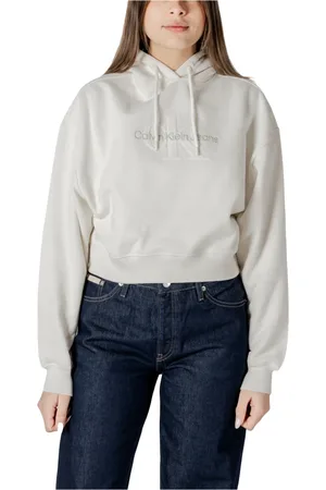Calvin Klein Sweathshirts & Hoodies, Dame, , L, Bomuld, Chenille Monologo Kvinders Hættetrøje