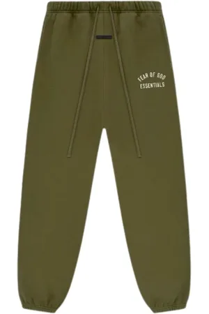 FEAR OF GOD Bukser, Herre, Grøn, XL, Bomuld, Fleece Essential Sweatpant Military
