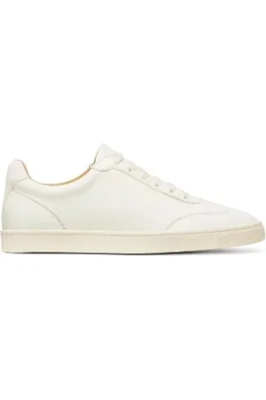 Brunello Cucinelli Sko, Herre, Hvid, 40 EU, Læder, Logo Print Sneakers