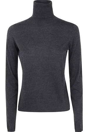 Max Mara Strik, Dame, Grå, S, Uld, Cozy Knit Sweater