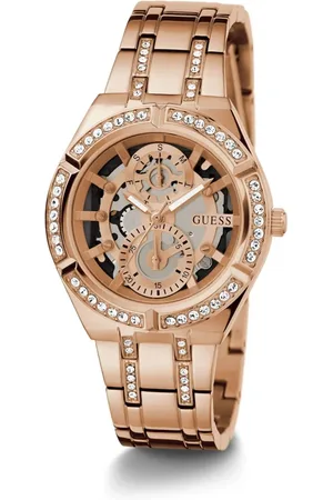 Guess Tilbehør, Dame, Brun, ONE SIZE, Uld, Allara Multifunktions Skeleton Ur