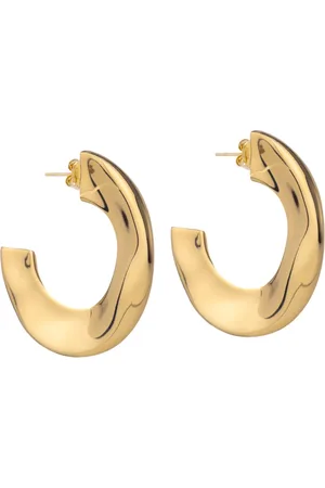FEDERICA TOSI Tilbehør, Dame, Gul, ONE SIZE, Uld, Guld Cirkel Øreringe