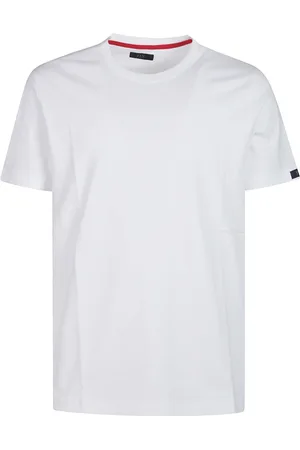 FAY Top, Herre, Hvid, M, Bomuld, Casual Bomulds T-shirt