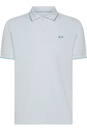 sun68 Top, Herre, Hvid, L, Bomuld, Hvid Polo med Krave Detalje