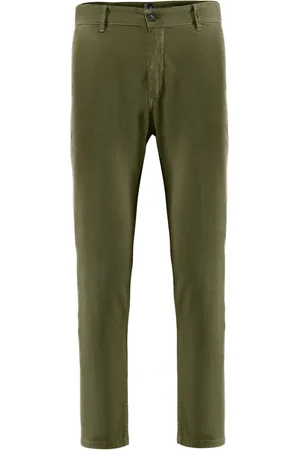 Bomboogie Bukser, Herre, Grøn, W38, Stretch Cotton Piqué Chino Bukser