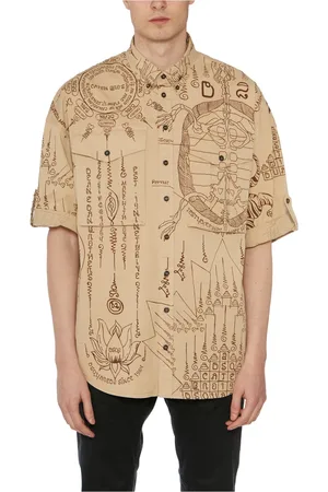 Dsquared2 Skjorte, Herre, , M, Bomuld, Printet bomuldsskjorte