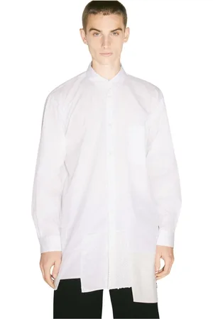 Comme des Garçons Skjorte, Herre, Hvid, S, Bomuld, Contrast Panel Sequin Skjorte