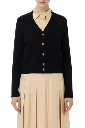Elisabetta Franchi Strik, Dame, Sort, L, Cardigan
