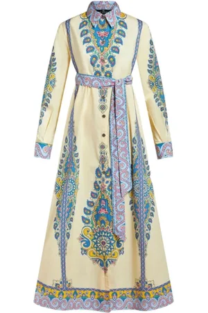 Etro Kjole, Dame, Flerfarvet, M, Uld, Ivory Dress