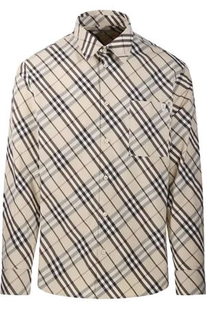 Burberry Skjorte, Herre, , S, Bomuld, Alabaster Check Skjorte