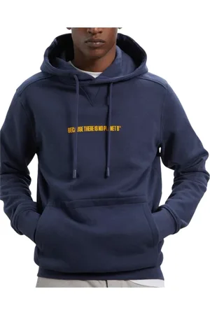 ECOALF Sweathshirts & Hoodies, Herre, Blå, S, Bomuld, Barca Hoodie