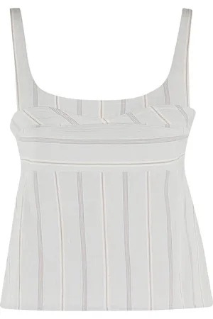 Low Classic Top, Dame, Blå, S, Bomuld, Blå Stribet Ærmeløs Top