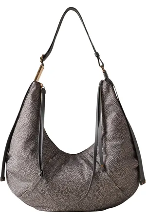 Borbonese Taske, Dame, Grå, ONE SIZE, Clay Grey Hobo Taske