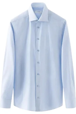 Eton Skjorte, Herre, Blå, 2XL, Bomuld, Signature Twil Skjorte