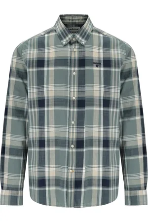 Barbour Skjorte, Herre, Flerfarvet, S, Bomuld, Vintage Teal Check Skjorte
