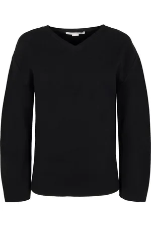 Stella McCartney Strik, Dame, Sort, S, Ribbed Langærmet Sweater