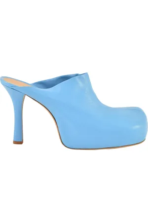 Bottega Veneta Sko, Dame, Blå, 39 1/2 EU, Læder, Heeled Mules